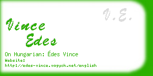 vince edes business card