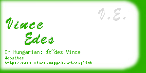 vince edes business card